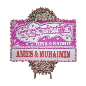 bunga papan wedding lucu