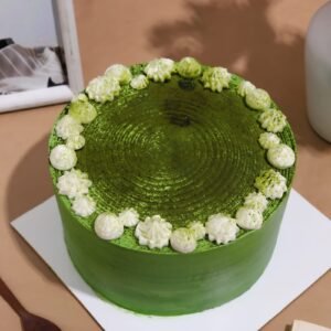 Matcha Happy Costum Cake